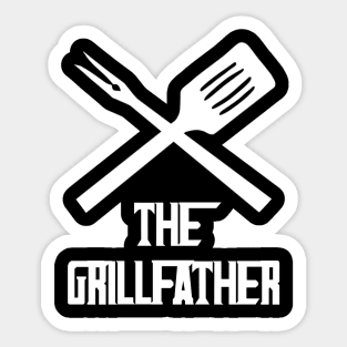 the grillfather (funny apron for dads / fathers) version 2 Sticker